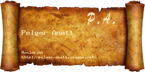 Pelger Anett névjegykártya